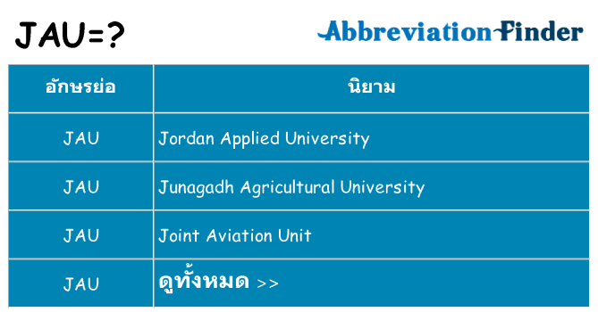 อะไรไม่ jau ถึง