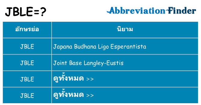 อะไรไม่ jble ถึง