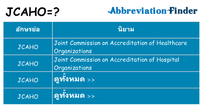 อะไรไม่ jcaho ถึง