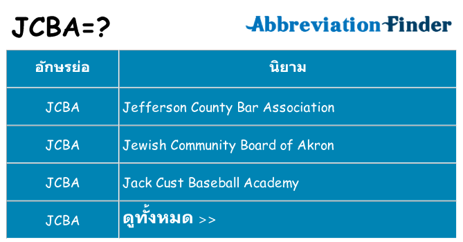 อะไรไม่ jcba ถึง