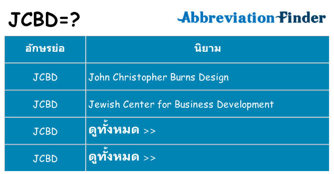 อะไรไม่ jcbd ถึง