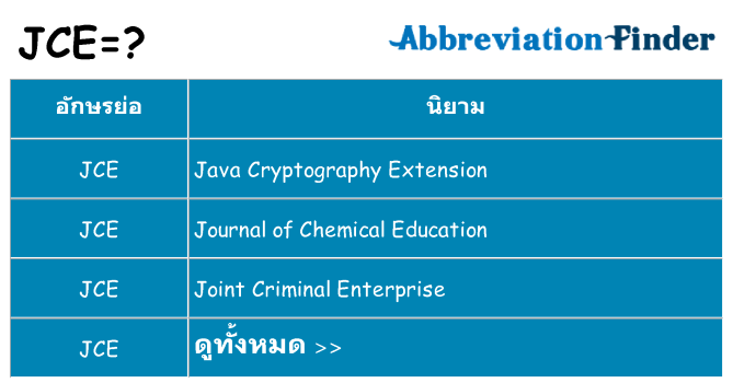 อะไรไม่ jce ถึง
