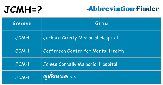 อะไรไม่ jcmh ถึง