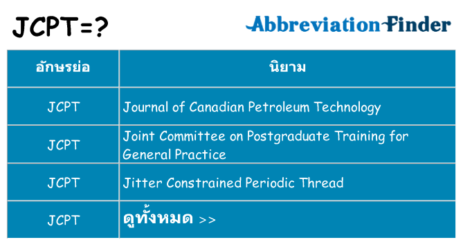 อะไรไม่ jcpt ถึง