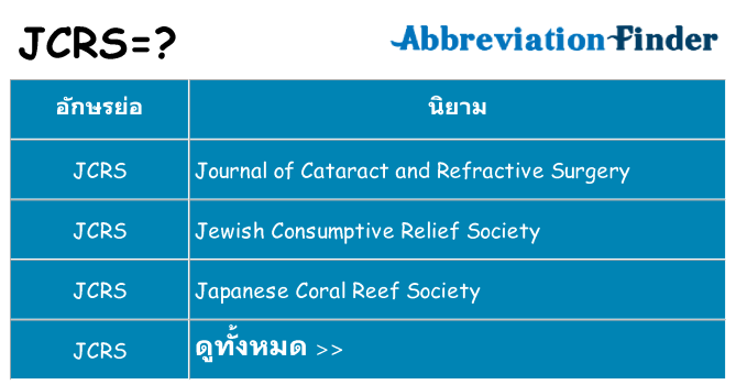 อะไรไม่ jcrs ถึง