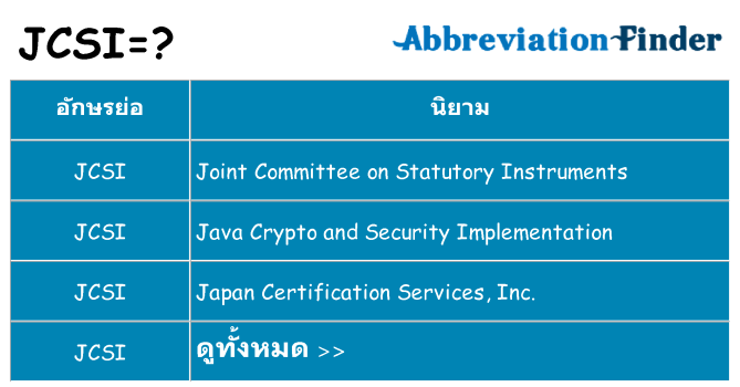 อะไรไม่ jcsi ถึง
