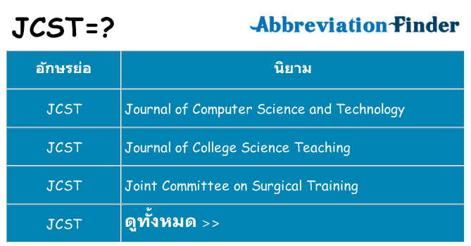 อะไรไม่ jcst ถึง