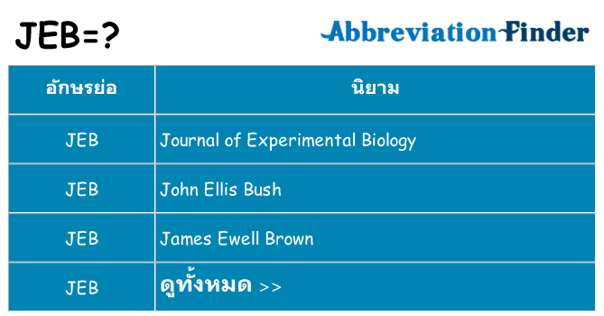 อะไรไม่ jeb ถึง