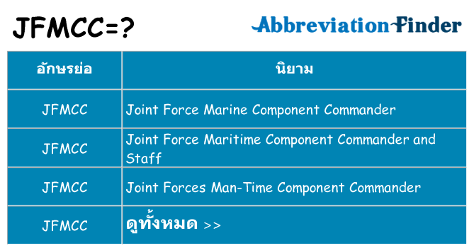 อะไรไม่ jfmcc ถึง