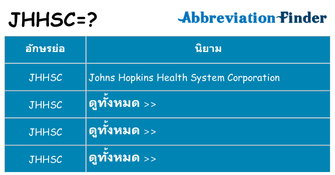 อะไรไม่ jhhsc ถึง