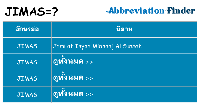 อะไรไม่ jimas ถึง