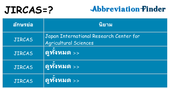 อะไรไม่ jircas ถึง