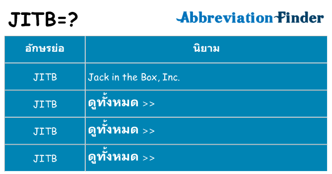 อะไรไม่ jitb ถึง