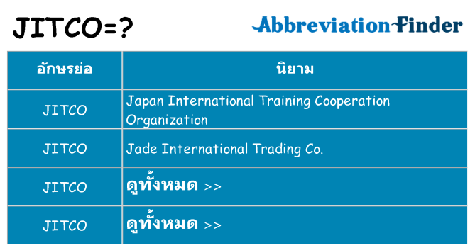อะไรไม่ jitco ถึง