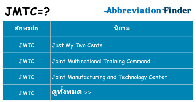 อะไรไม่ jmtc ถึง