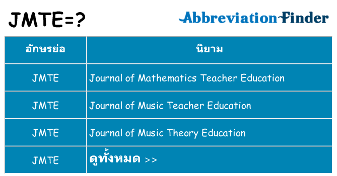 อะไรไม่ jmte ถึง