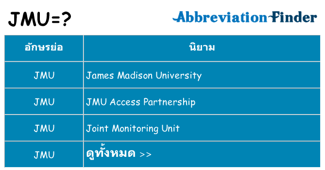 อะไรไม่ jmu ถึง