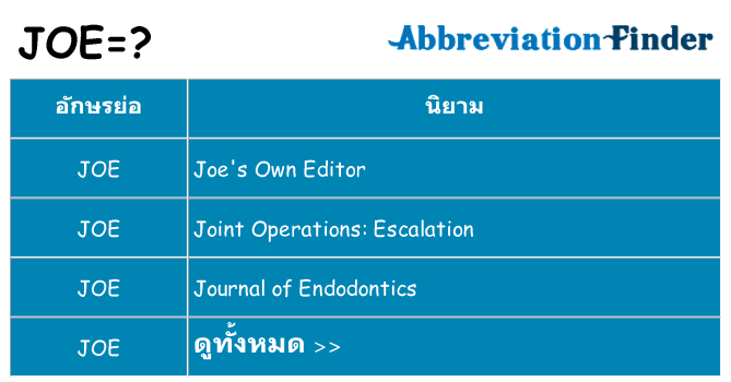 อะไรไม่ joe ถึง