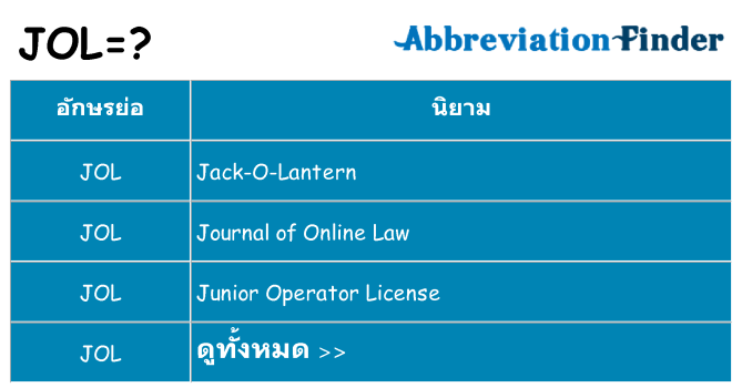 อะไรไม่ jol ถึง