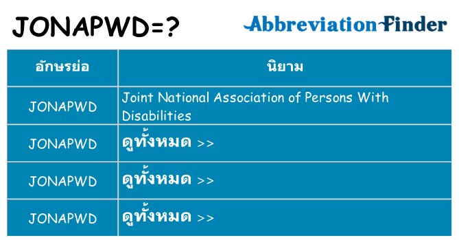 อะไรไม่ jonapwd ถึง