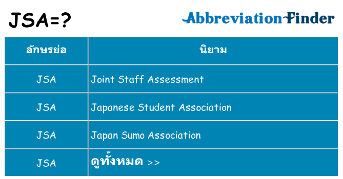 อะไรไม่ jsa ถึง