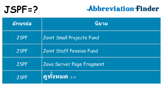 อะไรไม่ jspf ถึง