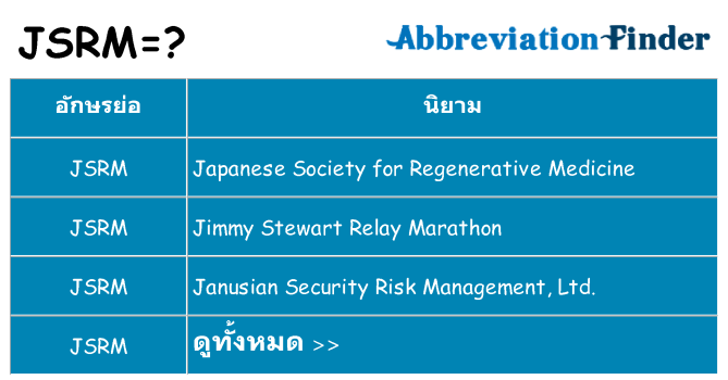 อะไรไม่ jsrm ถึง
