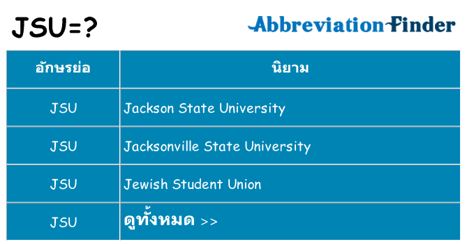 อะไรไม่ jsu ถึง