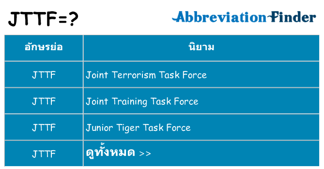 อะไรไม่ jttf ถึง