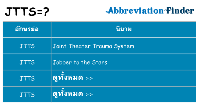 อะไรไม่ jtts ถึง