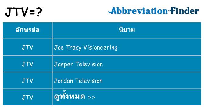 อะไรไม่ jtv ถึง