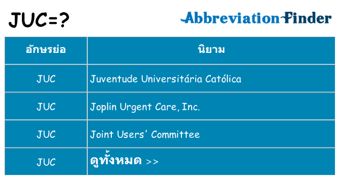 อะไรไม่ juc ถึง