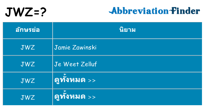 อะไรไม่ jwz ถึง