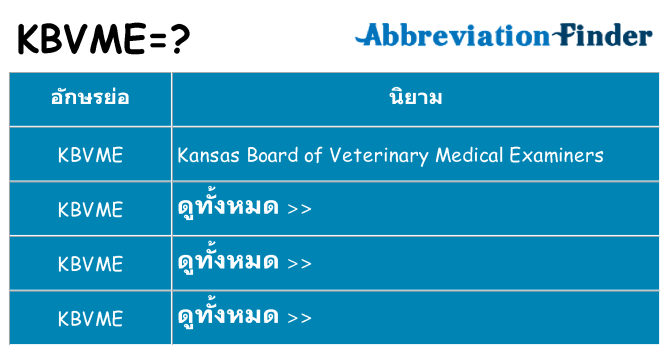 อะไรไม่ kbvme ถึง