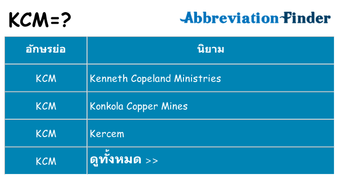 อะไรไม่ kcm ถึง