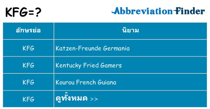 อะไรไม่ kfg ถึง