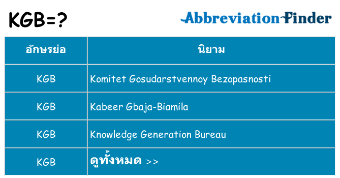 อะไรไม่ kgb ถึง