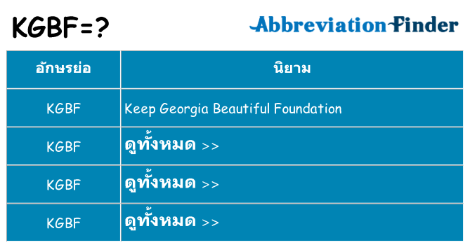 อะไรไม่ kgbf ถึง