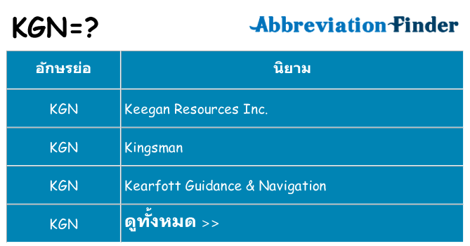 อะไรไม่ kgn ถึง