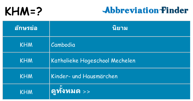 อะไรไม่ khm ถึง