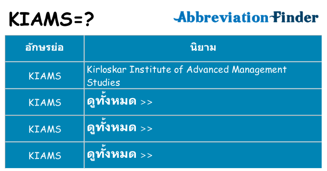 อะไรไม่ kiams ถึง