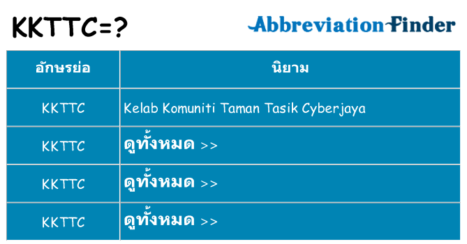 อะไรไม่ kkttc ถึง