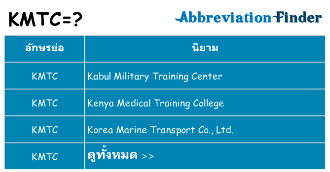 อะไรไม่ kmtc ถึง