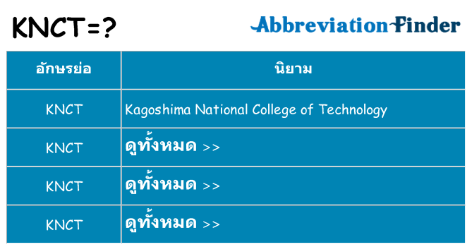 อะไรไม่ knct ถึง