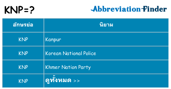 อะไรไม่ knp ถึง