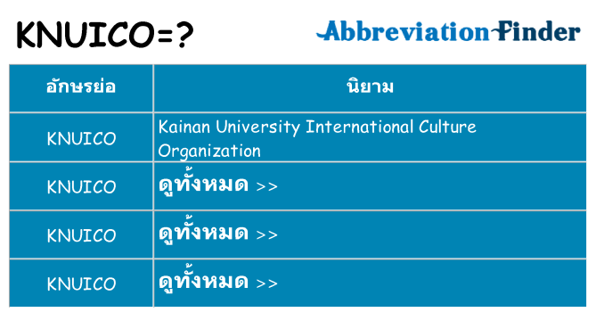 อะไรไม่ knuico ถึง