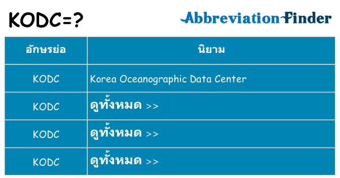 อะไรไม่ kodc ถึง