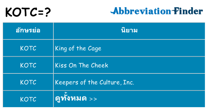 อะไรไม่ kotc ถึง