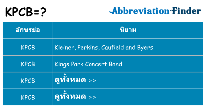 อะไรไม่ kpcb ถึง