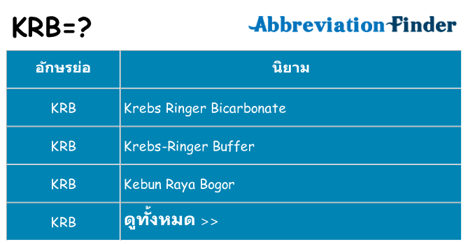 อะไรไม่ krb ถึง